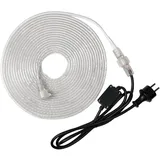 LaapDak LED Streifen Baustrahler,10m,11000lm,6500K,IP54 Wasserfest,LED Arbeitsbeleuchtung, led lichtschlauch,TÜV-zertifiziert,erweiterbar auf 50m,Baustellenlampe,Bau,Garage,Garten,Innen und Außen