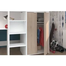 Parisot Hochbett Tom 90 x 200 cm Eiche braun