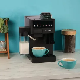 chiato coffeePLAY 5-in-1 Espressomaschine mit Mahlwerk und Milchsystem - Schwarz