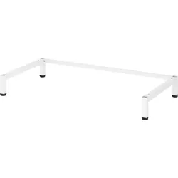 bümö Metallsockel mit Höhenjustierung in weiß - als Ergänzung zu Standardfüßen, unterstreicht den industriellen Look Ihrer bümö flexi-Serie Büromöbel