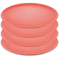 Koziol CONNECT PLATE Großer Teller 25,5 cm rot 4er Set
