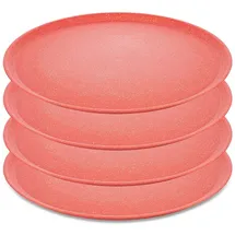 Koziol CONNECT PLATE Großer Teller 25,5 cm rot 4er Set