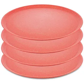 Koziol CONNECT PLATE Großer Teller 25,5 cm rot 4er Set
