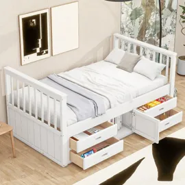 XDOVET Kinderbett Podestbett 90 x 200 cm Weiß