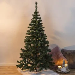 Haushalt International Weihnachtsbaum 150cm mit Metallständer grün