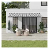 vidaXL Markise Einziehbar Anthrazit und Weiß 5x3 m Stoff und Aluminium