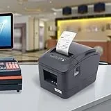 kangten USB Thermischer Quittungsdrucker Bondrucker Thermodrucker 80mm POS Kassenbon-Drucker Papierschneidefunktion ESC/POS-Befehl Etikettendrucker
