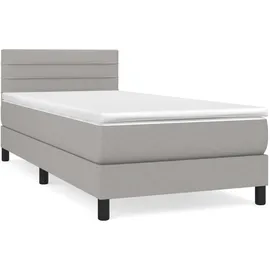 vidaXL Boxspringbett 90 x 200 cm Hellgrau
