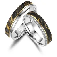 MARRYA Partnerring schwarz|silberfarben 54
