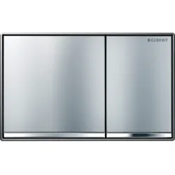 Geberit Betätigungsplatte Omega60, flächenbündig: verchromt, gebürstet, easy-to-clean-beschichtet, h
