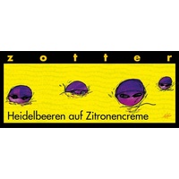 zotter Heidelbeeren auf Zitronencreme Schokolade bio