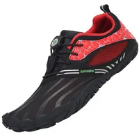 SAGUARO Barfußschuhe Herren Barfuss Schuhe Damen Barfussschuhe Outdoor Sport Zehenschuhe Fitnessschuhe rutschfest Traillaufschuhe Fe Rot,Gr.40 - 40 EU