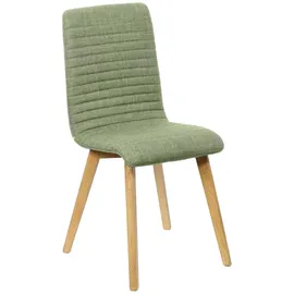 Home Affaire »Arosa Esszimmerstuhl, Polsterstuhl, Küchenstuhl, Speisestuhl, Essstuhl« (Set) 2 Stk.2er-Set, Beine aus Massivholz Eiche oder Buche, mit gestepptem Stoff