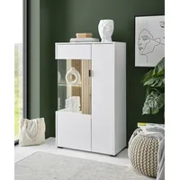 INOSIGN Vitrine »Hudson, Stauraumvitrine«, in moderner Trendfarbe, Griffe aus