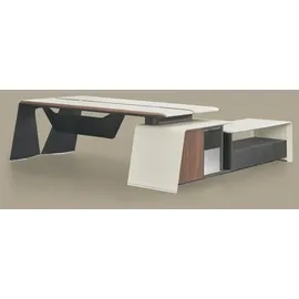 aea Design Büro Schreibtisch Tisch Sessel Einrichtung Ecktisch mit Stuhl 2tlg. Neu - Weiß