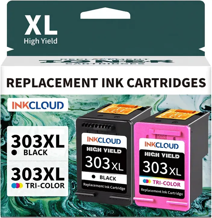 inkcloud 303XL Ersatz für HP 303 Tinte Envy Photo 6232 6230 1 Schwarz 1 Farbe