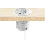Kalb Material Für Möbel Einbausteckdose 1-fach 230V 16A Weiß