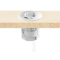 Kalb Material Für Möbel Einbausteckdose 1-fach 230V 16A Weiß