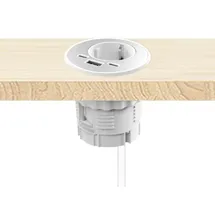 Kalb Material Für Möbel Einbausteckdose 1-fach 230V 16A Weiß