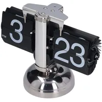 HERCHR Retro-Flip-Down-Uhr, Automatisches Umblättern Großer Zahlen, Mechanische Schreibtischuhr, Interne Zahnradbetriebene Digitaluhr Für Heimdekoration