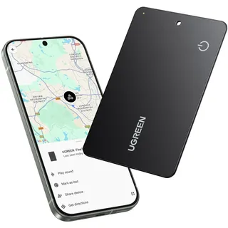 UGREEN FineTrack Slim G kompatibel mit Google Find Hub (nur Android), 1.7mm Bluetooth Tracker, 5 Jahre Batterielebensdauer, IP68 Walletfinder für Pass, Smarttag kompatibel mit Pixel 10/Galaxy S25 usw.