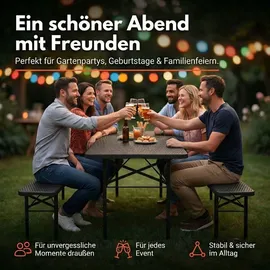 Albatros Bierzeltgarnitur 3-tlg. Schwarz