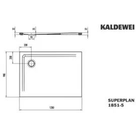 Kaldewei SUPERPLAN 1851-5 Duschwanne mit Wannenträger extraflach, 385147980001,