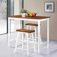 vidaXL Bartisch- und Hocker-Set 3-tlg.  in Braun
