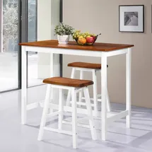vidaXL Bartisch- und Hocker-Set 3-tlg.  in Braun