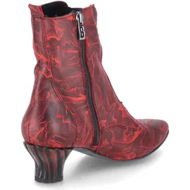 SIMEN Damen Stiefeletten Rot Glattleder marmoriert Größe: 39 - 39