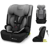 Kinderkraft SAFETY FIX 3 PRO 76-150 cm Kindersitz 9-36 kg, Kinderautositze mit isofix, Einstellung der Kopfstütze und Rückenlehne, extra TOP TETHER, 5 punkt gurte, Grau