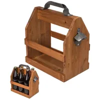 CBK-MS Party Holz Bierträger für 6 Flaschen a 0,5