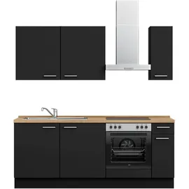 Nobilia Küchenzeile Touch I 210 cm schwarz
