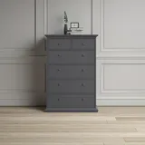 Home Affaire Sideboard »Paris«, mit vielen Stauraummöglichkeiten und Rahmenoptik, Breite Höhe 140 cm, grau