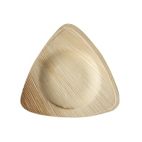 Papstar Pure Teller Palmblatt, 3-eckig 87418 , 1 Packung = 25 Stück, 15 x 15 x 2 cm