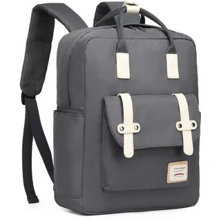 KONO Tagesrucksack Unisex Schulrucksack für Schule, Uni, Reisen & Business grau