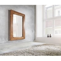 DeLife Spiegel Live-Edge, Akazie Natur 135x85 cm massiv Baumkante Wandspiegel beige