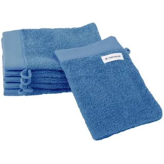 Unisex Waschhandschuhe im 6er-Pack, blau, Uni, Gr. 16X21