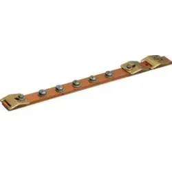 Hager UZ010 Erdungsschiene, universN, Cu20x5mm, 1feldig