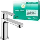 Hansgrohe Rebris S 110 m. Zugstangen-Ablaufgarnitur