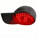 Etyceun Rotlicht Haarwachstumskappe, Rotlichtlampe Haare Anti-Haarausfall, 4 Modi, 660nm+450nm+850nm, Abnehmbarem Panel, Haarwuchskappe Einstellbare Größe, Hair Growth Cap für Männer/Frauen