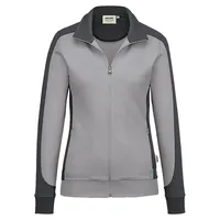 Hakro Damen-Sweatjacke Contrast Mikralinar® titan/anthrazit, M