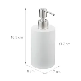 Relaxdays Seifenspender 10031059_49 weiß Polyresin 180,0 ml, 1 St.