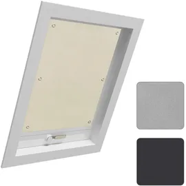 Woltu Thermorollo Dachfenster 76 x 93 cm beige
