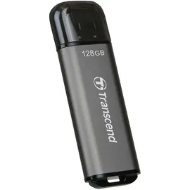 Transcend Jetflash 920 128GB High-End USB Stick, Space Grau |SSD-Performance, Bis zu 420MB/s |Hohe Langlebigkeit & Robustes Aluminiumgehause |Ideal für Tesla Dashcam, Sentry Mode & 4K-Videos