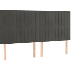 vidaXL Boxspringbett 180 x 200 cm Dunkelgrau