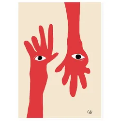 Paper Collective - Hamsa Hands Poster, 50 x 70 cm