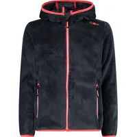 CMP KID G Jacket Fix Hood titanio-red fluo (04TP)