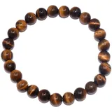 FIRETTI Armband FIRETTI "Schmuck Geschenk Armschmuck Armkette Edelstein Farbstein Tigerauge" Gr. 20, braun (braun, braun), Armbänder, Damen, 20, Silikon Stein, Silikon, Stein, Armband, Made in Germany - mit Tigerauge