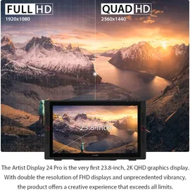 xppen XP-PEN Artist 24 Pro Grafiktablett mit Display - Schwarz